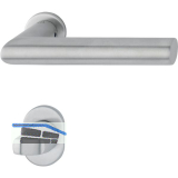 HOPPE Dr�ckergarnitur AMSTERDAM - auf mini Rosette WC, 40-45, Edelstahl