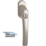 ROTO Fenstergriff ROTOLINE - Sperrzylinder, 40 Nm, Aluminium champagne eloxiert