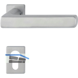 HOPPE Dr�ckergarnitur DALLAS - auf mini Rosette PZ, 40-50, Edelstahl matt