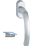 HOPPE Fenstergriff LI�GE, Vierkant 7 x 40 mm, Alu silber eloxiert