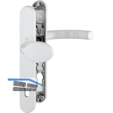 Wechselgarnitur LI�GE - auf Schmalschild 36 mm, Knopf, 67 - 72, wei�