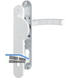 Wechselgarnitur LI�GE - Schmalschild 36 mm, Griffplatte, 67-72, wei�