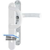 Wechselgarnitur LI�GE - auf Schmalschild 36 mm, 67 - 72, wei�