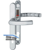 Dr�ckergarnitur LI�GE - auf Schmalschild 30 mm, 72 - 82, silber eloxiert