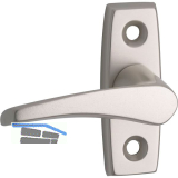 GRUNDMANN Fenstergriff FAVORIT 1004 - rechts, VK 7 x 35 mm, Alu poliert