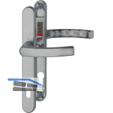Dr�ckergarnitur LI�GE - auf Schmalschild 30 mm, 72 - 82, Edelstahl-Effekt