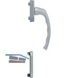 HOPPE Balkont�rgriff-Halbgarnitur LI�GE - innen, silber eloxiert