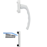 HOPPE Balkont�rgriff-Halbgarnitur LI�GE - innen, wei�