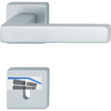 Dr�ckergarnitur AUSTIN - auf Rosette BB, Aluminium silber eloxiert