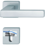 Dr�ckergarnitur AUSTIN - auf Rosette PZ, Aluminium silber eloxiert