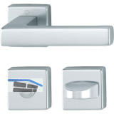 Dr�ckergarnitur AUSTIN - auf Rosette WC, Aluminium silber eloxiert