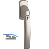 MACO Fenstergriff HARMONY - Sperrzylinder, VK 7x35 mm, Alu champagne eloxiert