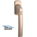 MACO Fenstergriff HARMONY - Sperrzylinder, VK 7x35 mm, Alu bronze eloxiert