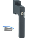 HOPPE Fenstergriff TOULON Sperrzylinder Secustik, VK 32-42 mm, schwarz matt