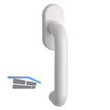 HEWI Fenstergriff 111 FG.1, Vierkantstift 7 x 30 mm, Polyamid reinwei�