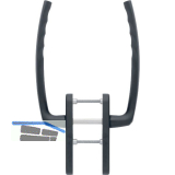 HOPPE Hebeschiebegarnitur ATLANTA Griff/Griff PZ, L 253 mm, Alu schwarz matt