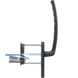 HOPPE Hebeschiebegarnitur ATLANTA mit Muschelgriff UG, L 253 mm, schwarz matt