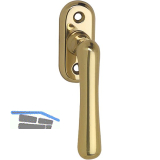 GRUNDMANN Fenstergriff ELEGANT 504H - sichtbar geschraubt, 7x35, Messing poliert