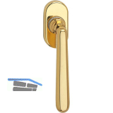 MARCHESI Fenstergriff ALT - WIEN - verdeckt geschr., VK 7 x 35 mm, Messing pol.