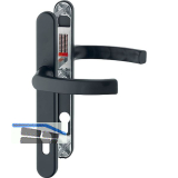 Dr�ckergarnitur LI�GE - auf Schmalschild 30 mm, 72 - 82, schwarz