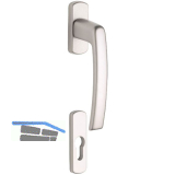 MACO Balkont�rgriffhalbgarnitur HARMONY - au�en hoch, silber eloxiert