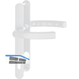 Dr�ckergarnitur LI�GE - auf Schmalschild 24 mm, 67 - 72, wei�