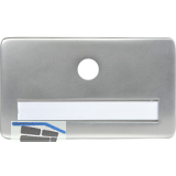 SOLIDO Namensschild ohne Spion, Bohrung � 14, Alu silber eloxiert, Gravur Nr. 43