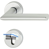 FH-Dr�ckergarnitur STOCKHOLM - auf Rosette PZ, 40 - 45, SST, silber eloxiert