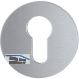 HOPPE Zylinderrosette flach mit St�tznocken, rund, Edelstahl matt