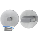 HOPPE WC-Rosette flach mit St�tznocken, rund, Edelstahl matt