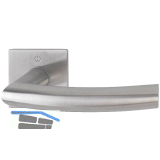 HOPPE Dr�ckergarnitur TRONDHEIM - eckig, ohne Schl�sselrosette, Edelstahl