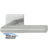 HOPPE Dr�ckergarnitur AMSTERDAM eckig, ohne Schl�sselrosette, Edelstahl matt