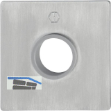 HOPPE Dr�ckerrosette flach mit St�tznocken, eckig, Edelstahl matt