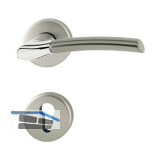 HOPPE Dr�ckergarnitur BERGEN - auf Rosette PZ, verchromt/Edelstahl-Effekt