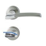 HOPPE Dr�ckergarnitur BERGEN - auf Rosette WC, verchromt/Edelstahl-Effekt