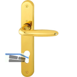 HOPPE Dr�ckergarnitur VERONA - auf Schild PZ 88, Messing poliert