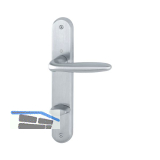 HOPPE Dr�ckergarnitur VERONA - auf Schild WC 90, Messing verchromt matt