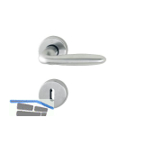 HOPPE Dr�ckergarnitur VERONA - auf Rosette BB, Messing verchromt matt