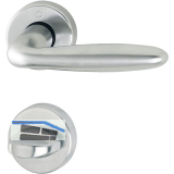 HOPPE Dr�ckergarnitur VERONA - auf Rosette WC, Messing verchromt matt