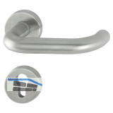 HOPPE Dr�ckergarnitur PARIS - auf Rosette PZ, 37 - 42, Edelstahl matt