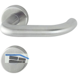 HOPPE Dr�ckergarnitur PARIS - auf Rosette WC, 37 - 42, Edelstahl matt