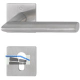 HOPPE Dr�ckergarnitur STOCKHOLM - auf Flachrosette PZ, 35 - 45, Edelstahl