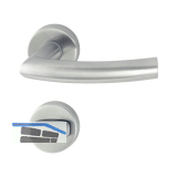 HOPPE Dr�ckergarnitur TRONDHEIM - auf Rosette WC, 37 - 42, Edelstahl matt