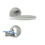 HOPPE Dr�ckergarnitur VERONA - auf Rosette PZ, 37 - 42, Edelstahl matt