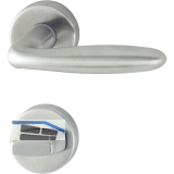 HOPPE Dr�ckergarnitur VERONA - auf Rosette WC, 37 - 42, Edelstahl matt