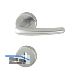 HOPPE Dr�ckergarnitur DENVER - auf Rosette BB, Edelstahl