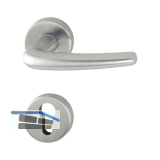 HOPPE Dr�ckergarnitur DENVER - auf Rosette PZ, Edelstahl