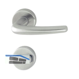 HOPPE Dr�ckergarnitur DENVER - auf Rosette WC, Edelstahl