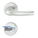 Dr�ckergarnitur TOKYO - auf Rosette WC, 40, silber eloxiert