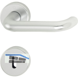 Dr�ckergarnitur PARIS - auf Rosette BB, 37 - 42, silber eloxiert